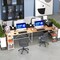 Reversible L Shaped Computer Corner Workstation with 3-Tier Open Shelf